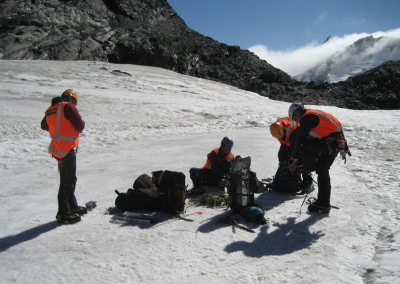 Rescue in the high alpine terrain